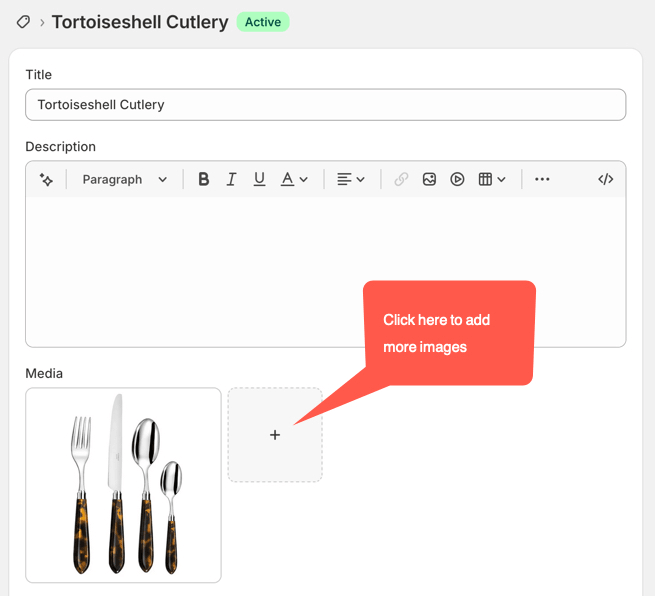 how to add shopify product images