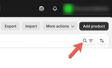how to search for shopify products