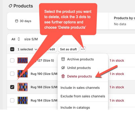 delete product